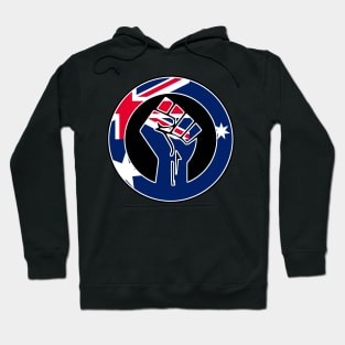 Black Lives Matter Fist Circled Flag Australia Hoodie